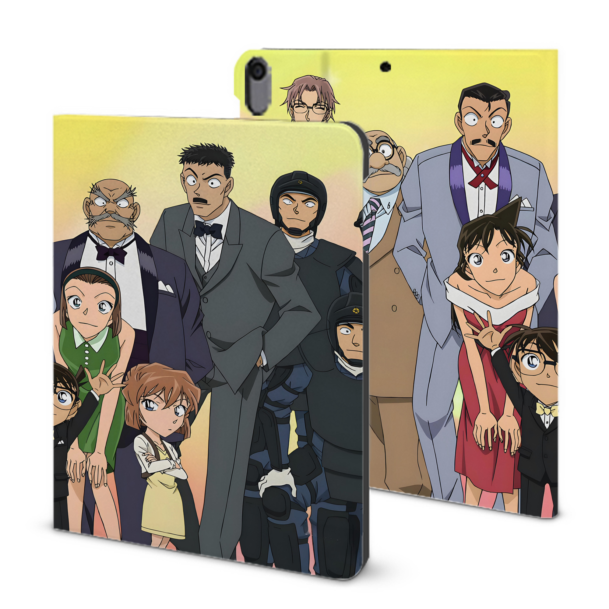 （画像用） 名探偵コナン Detective Conan IPad ケース ブック型 PUレザー TPU 耐衝撃 軽量 薄型 ペン収納なし 全面保護 IPad 各モデル対応